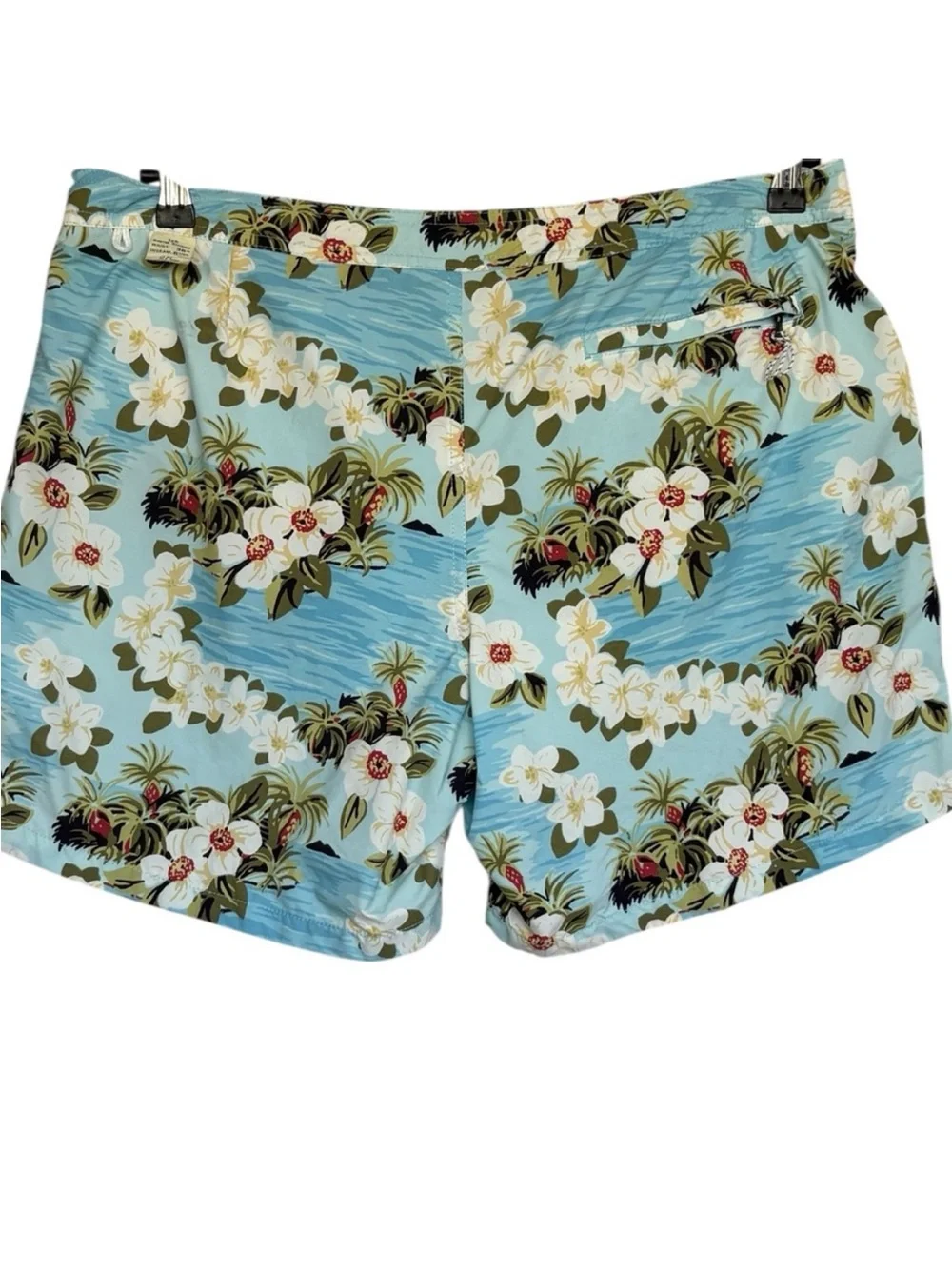 J. Crew Tropical Floral Print Zip Up Swim Trunks Size 36